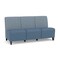 Lesro Siena Armless 3 Seat Tandem Seating No Center Arms, Black, RS RainSong Back, MD Titan Seat SN3102 - alternate 1